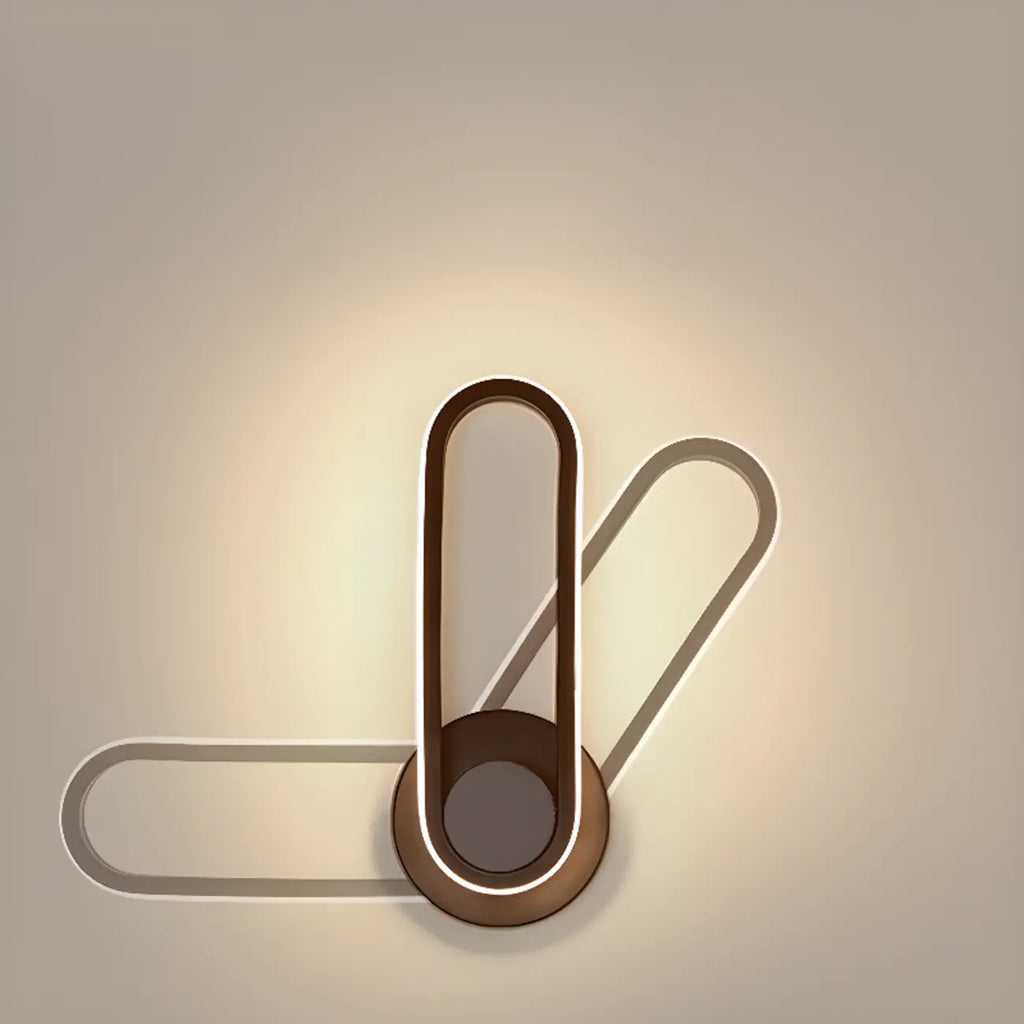 Applique murale LED minimaliste avec finition métallique pour chambre à coucher