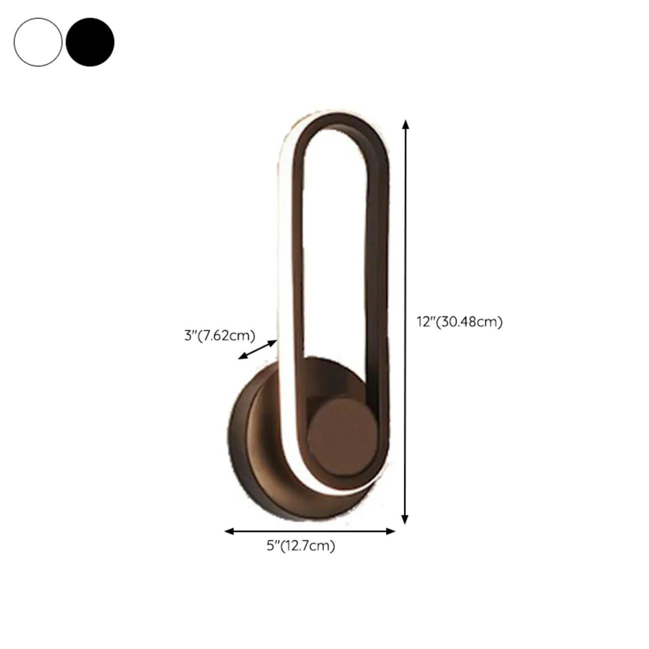 Applique murale LED minimaliste avec finition métallique pour chambre à coucher