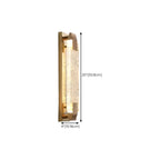 Applique murale LED rectangulaire glamour en cristal doré
