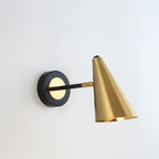 Applique murale cylindrique en métal à bras articulé réglable pour chevet