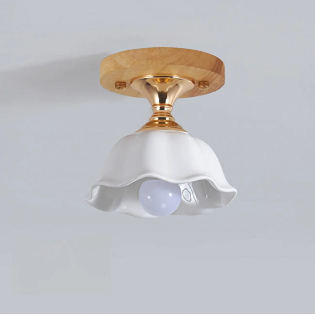 Plafonnier semi-encastré moderne en céramique à 5 spots pour la décoration de couloir