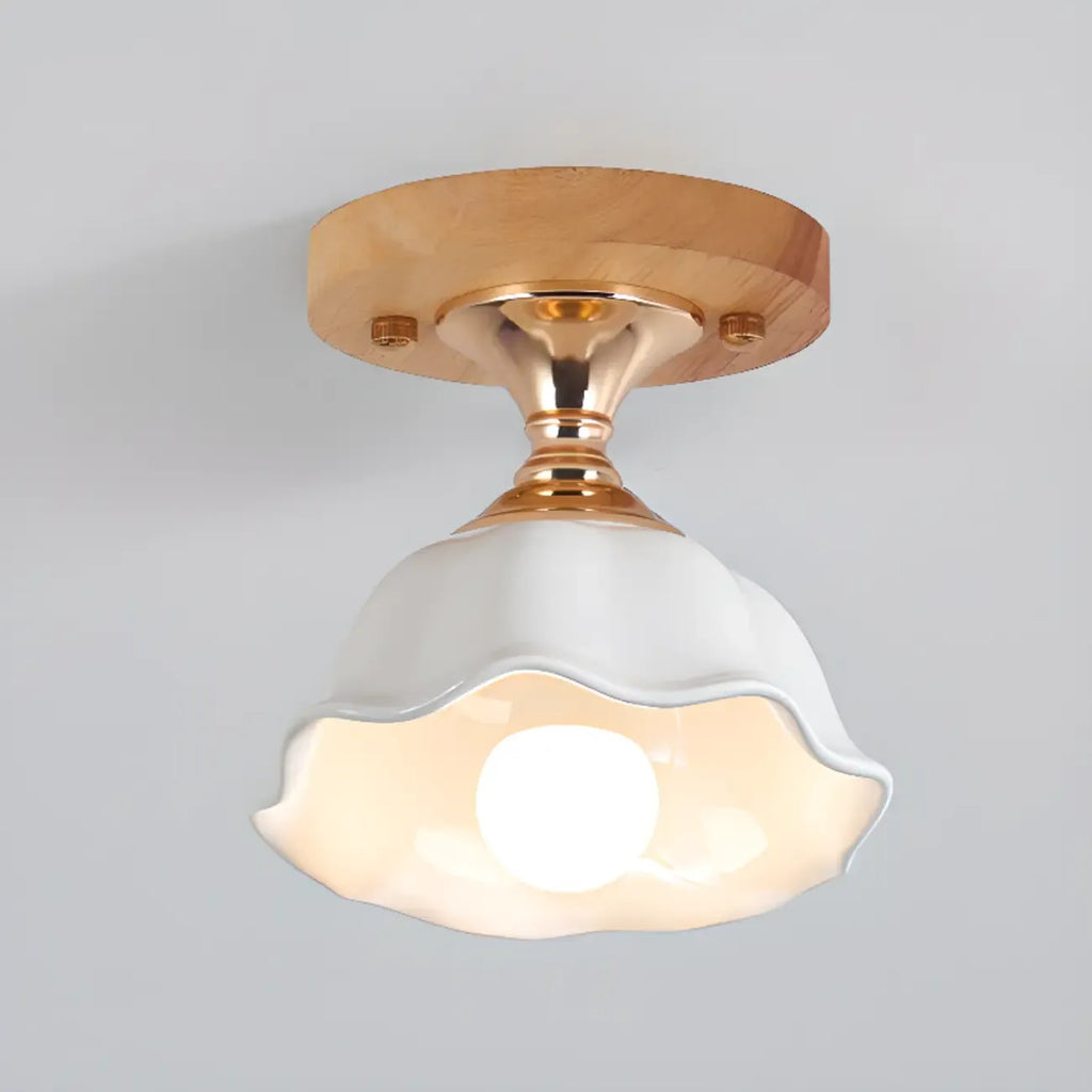 Plafonnier semi-encastré moderne en céramique à 5 spots pour la décoration de couloir