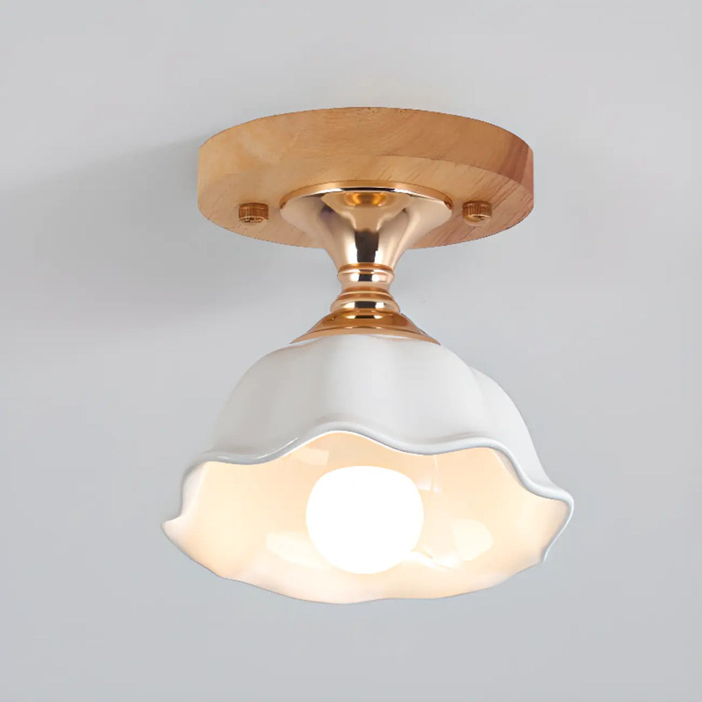 Plafonnier semi-encastré moderne en céramique à 5 spots pour la décoration de couloir