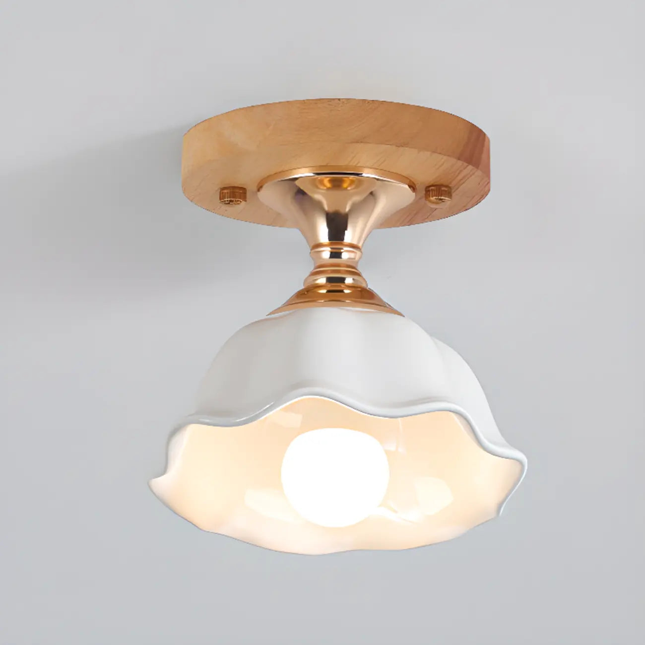 Plafonnier semi-encastré moderne en céramique à 5 spots pour la décoration de couloir