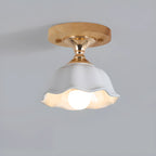 Plafonnier semi-encastré moderne en céramique à 5 spots pour la décoration de couloir