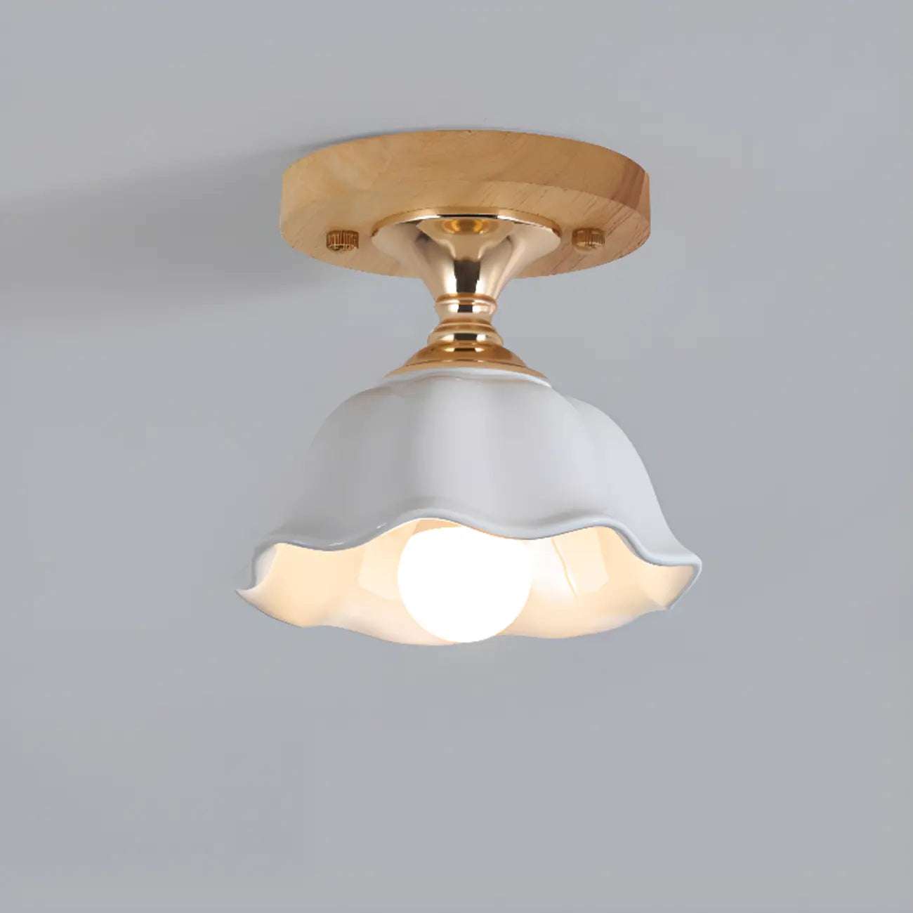 Plafonnier semi-encastré moderne en céramique à 5 spots pour la décoration de couloir
