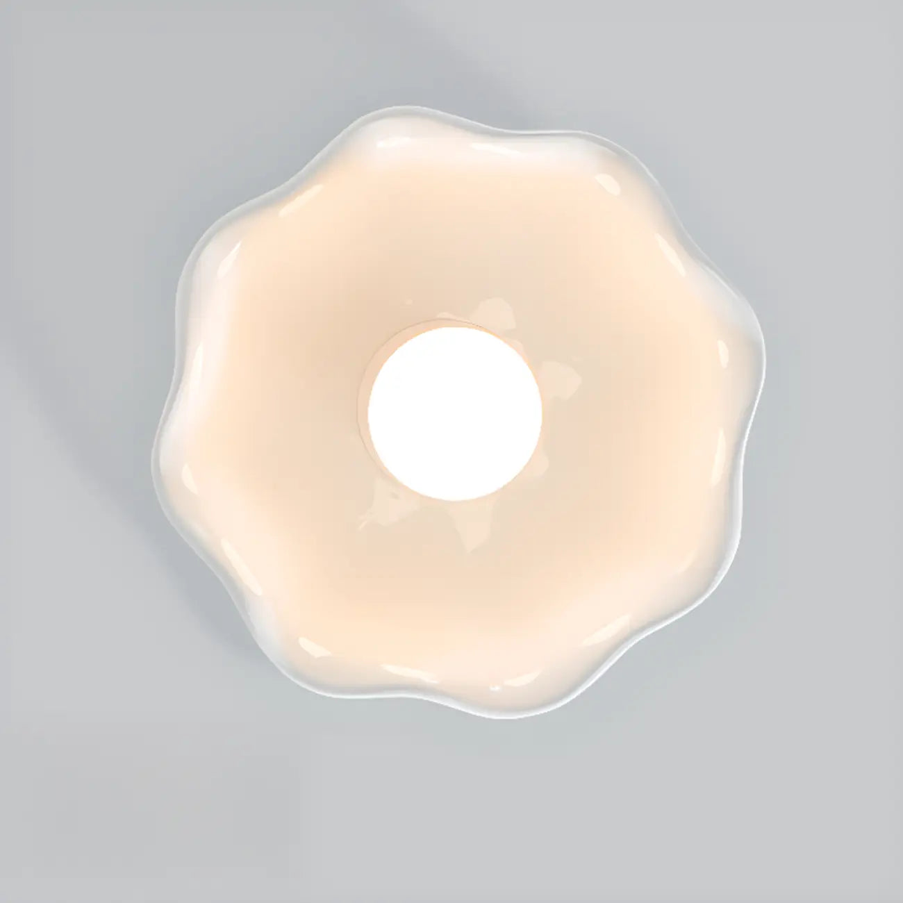 Plafonnier semi-encastré moderne en céramique à 5 spots pour la décoration de couloir