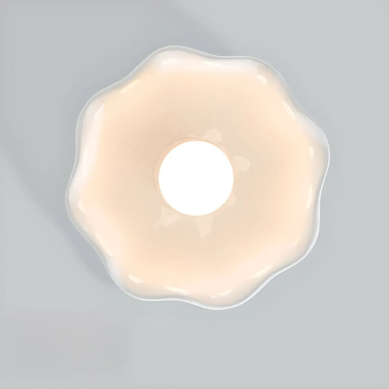 Plafonnier semi-encastré moderne en céramique à 5 spots pour la décoration de couloir
