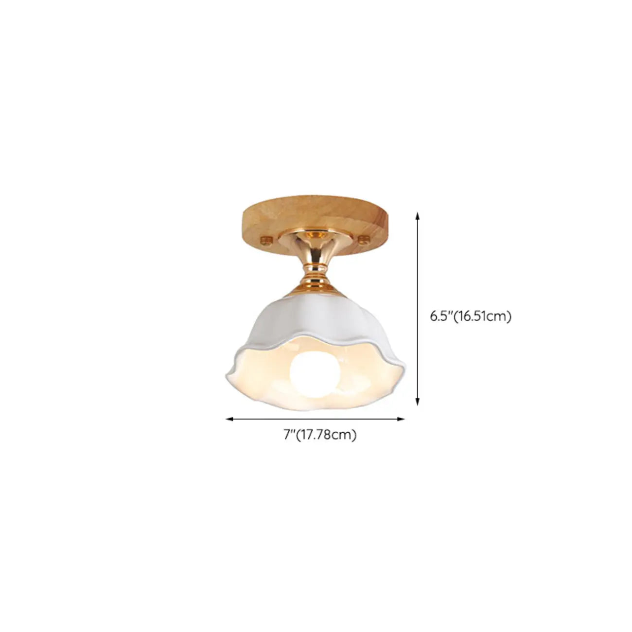 Plafonnier semi-encastré moderne en céramique à 5 spots pour la décoration de couloir