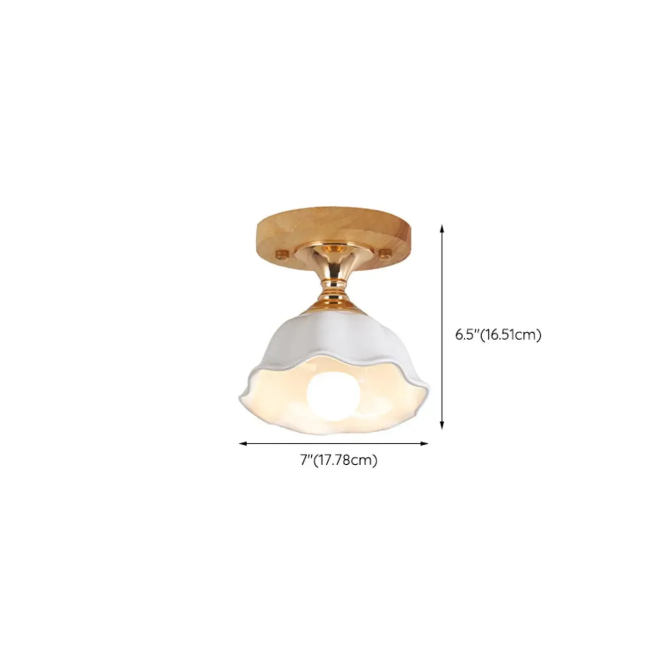 Plafonnier semi-encastré moderne en céramique à 5 spots pour la décoration de couloir