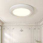 Plafonnier LED rond blanc élégant à intensité variable, encastré