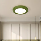 Plafonnier LED rond blanc élégant à intensité variable, encastré