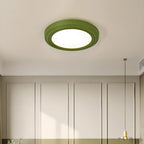 Plafonnier LED rond blanc élégant à intensité variable, encastré
