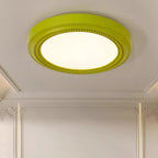 Plafonnier LED rond blanc élégant à intensité variable, encastré