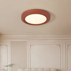 Plafonnier LED rond blanc élégant à intensité variable, encastré