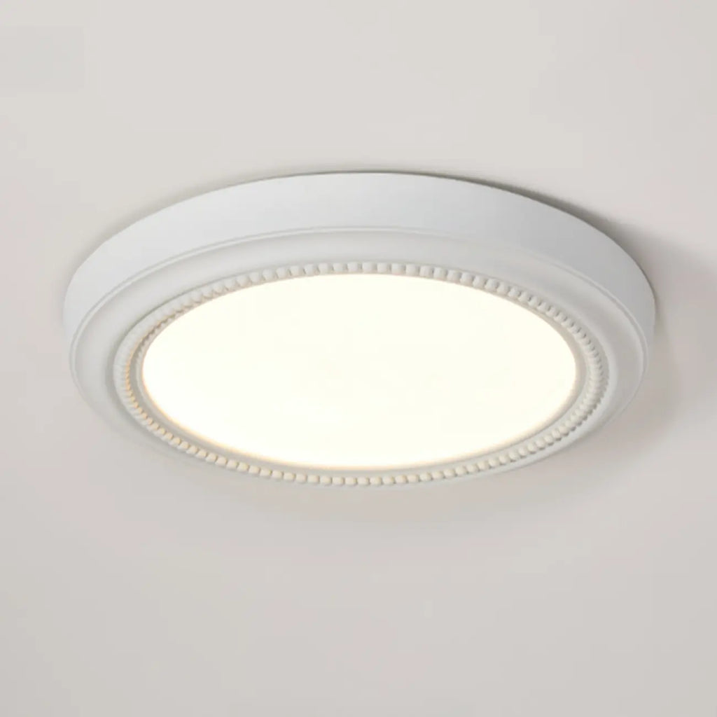 Plafonnier LED rond blanc élégant à intensité variable, encastré