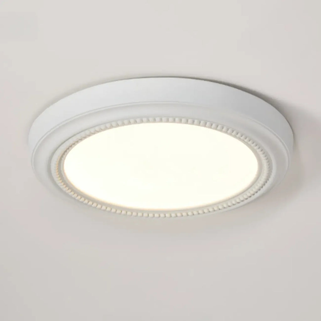 Plafonnier LED rond blanc élégant à intensité variable, encastré