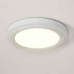 Plafonnier LED rond blanc élégant à intensité variable, encastré