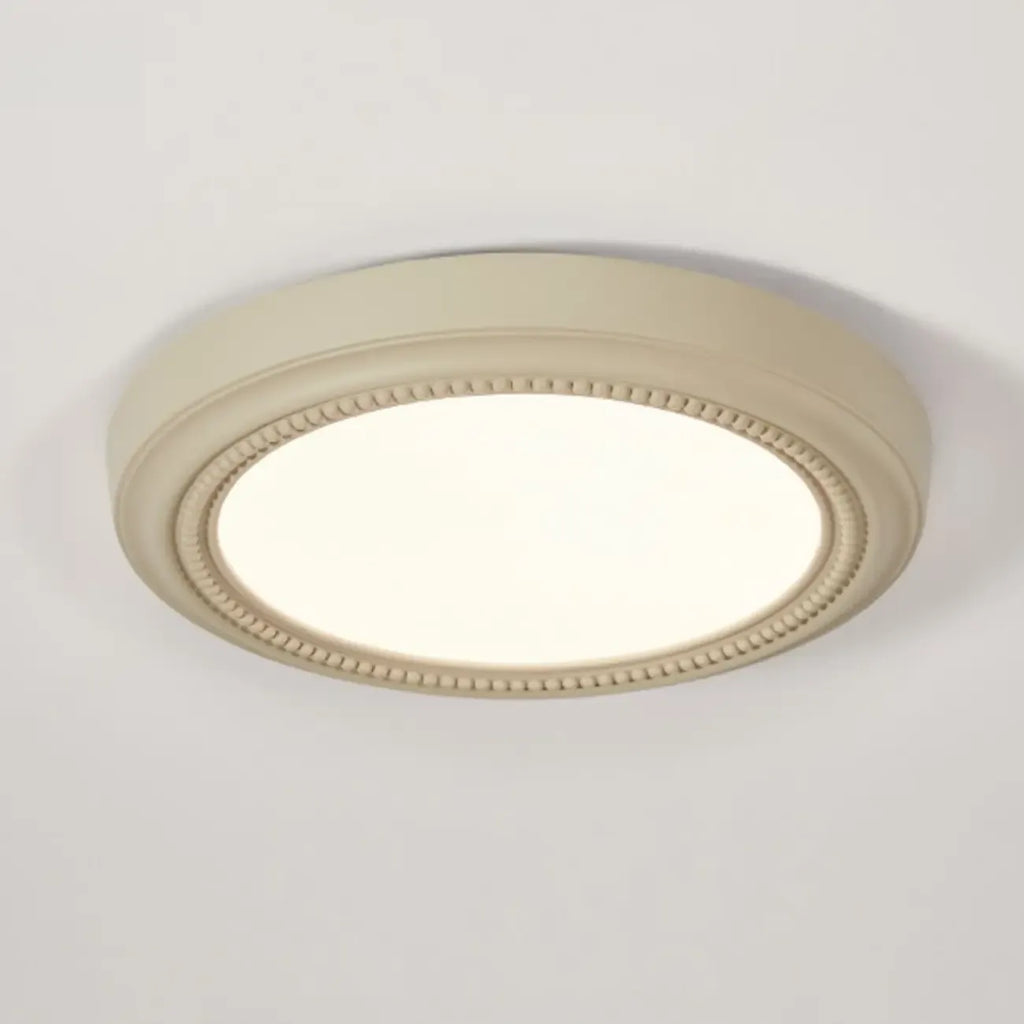 Plafonnier LED rond blanc élégant à intensité variable, encastré