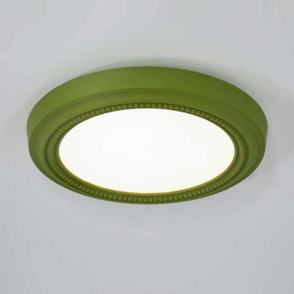Plafonnier LED rond blanc élégant à intensité variable, encastré
