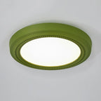 Plafonnier LED rond blanc élégant à intensité variable, encastré