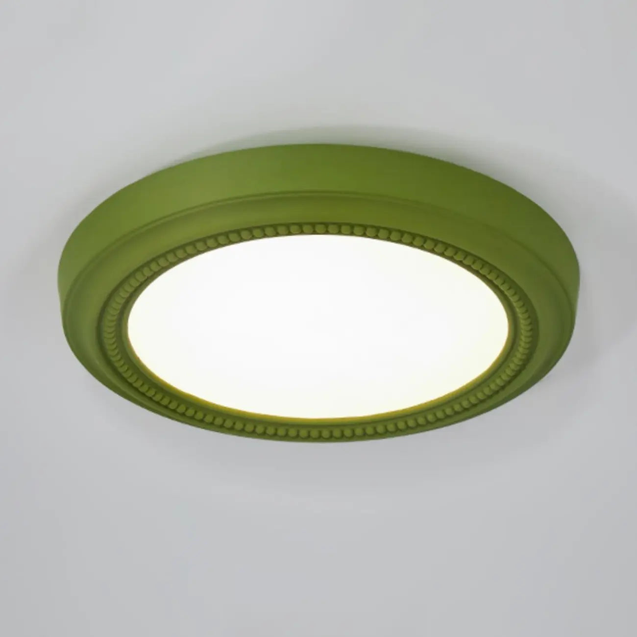 Plafonnier LED rond blanc élégant à intensité variable, encastré