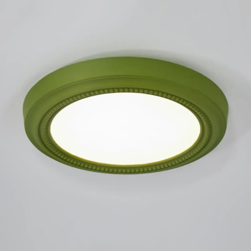 Plafonnier LED rond blanc élégant à intensité variable, encastré