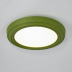 Plafonnier LED rond blanc élégant à intensité variable, encastré