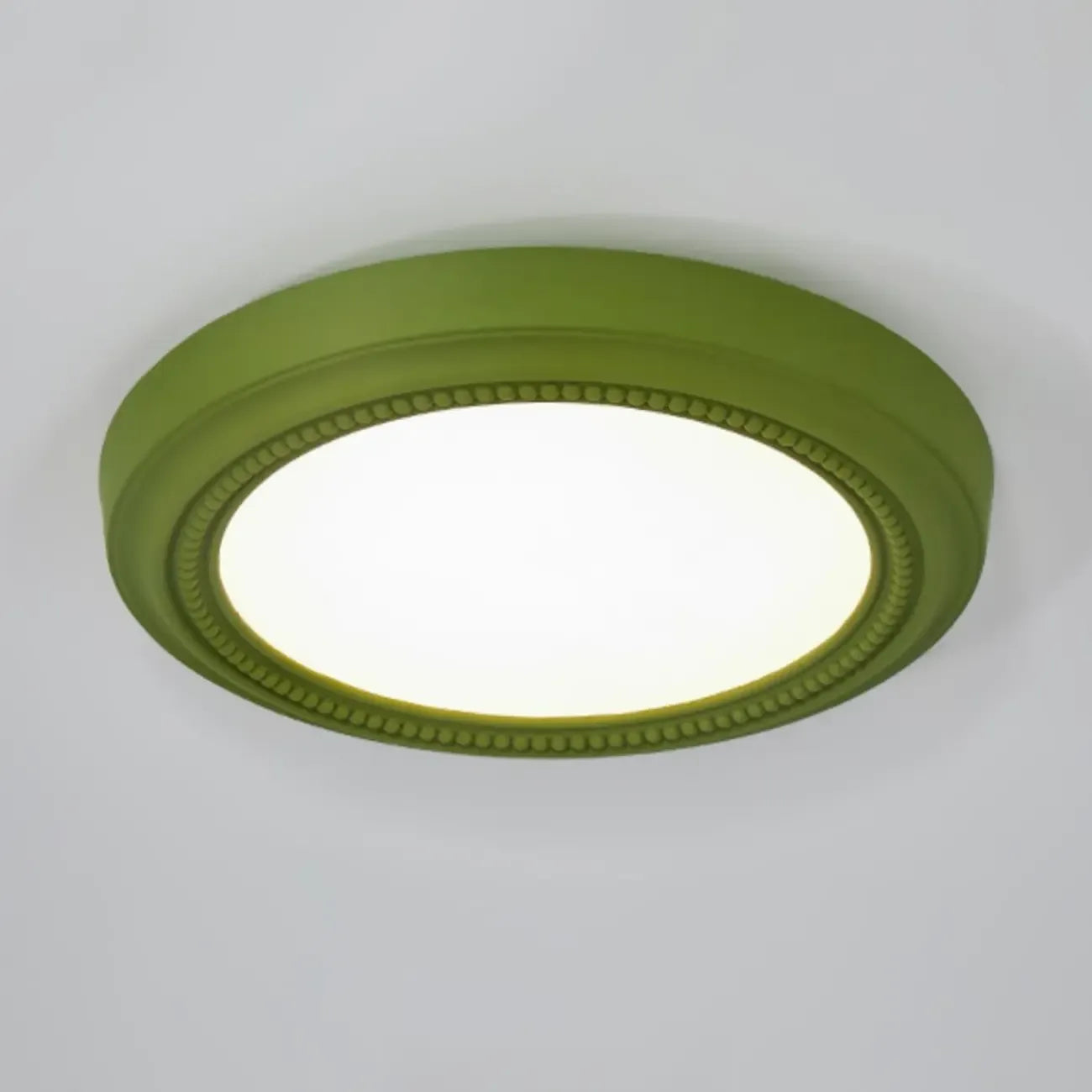 Plafonnier LED rond blanc élégant à intensité variable, encastré