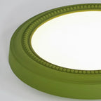 Plafonnier LED rond blanc élégant à intensité variable, encastré