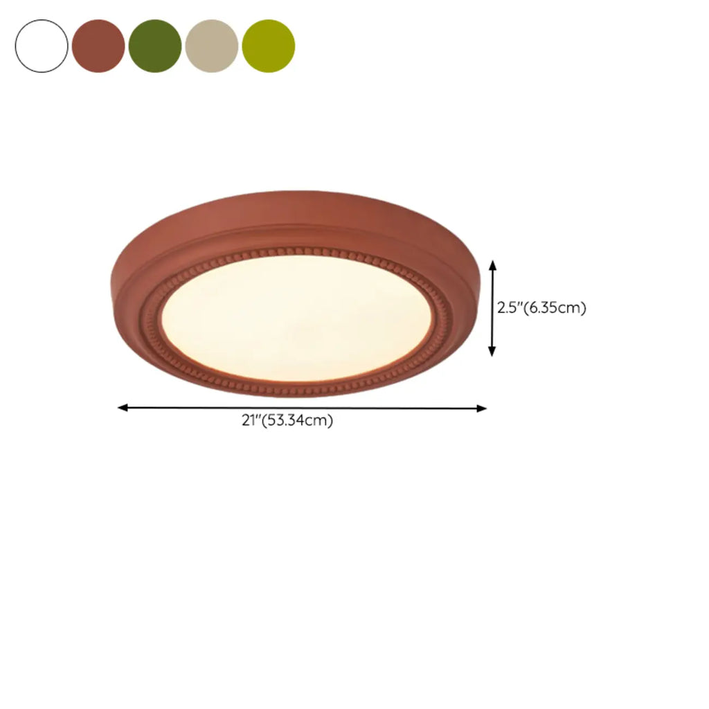 Plafonnier LED rond blanc élégant à intensité variable, encastré