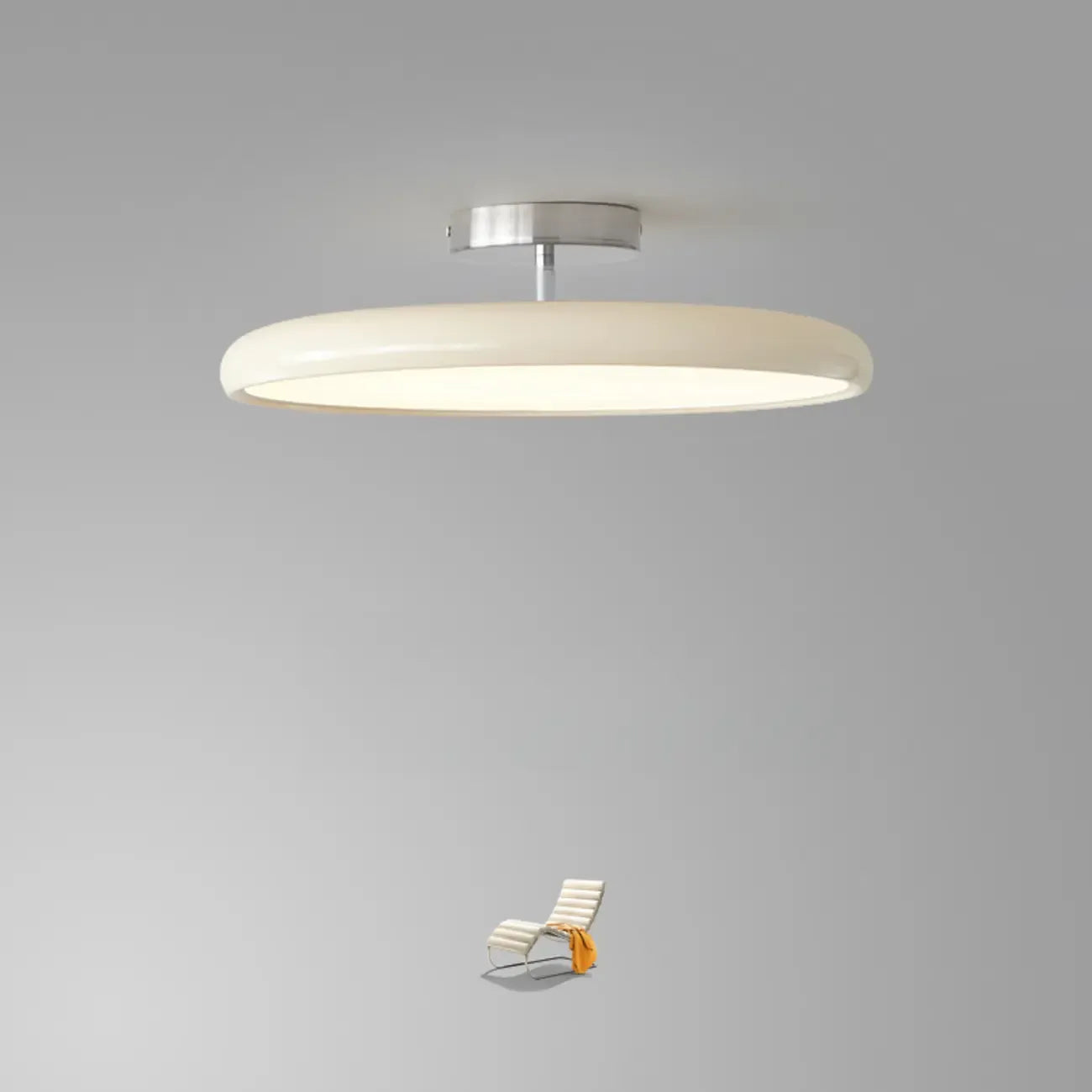 Plafonnier semi-encastré circulaire moderne à LED à intensité variable