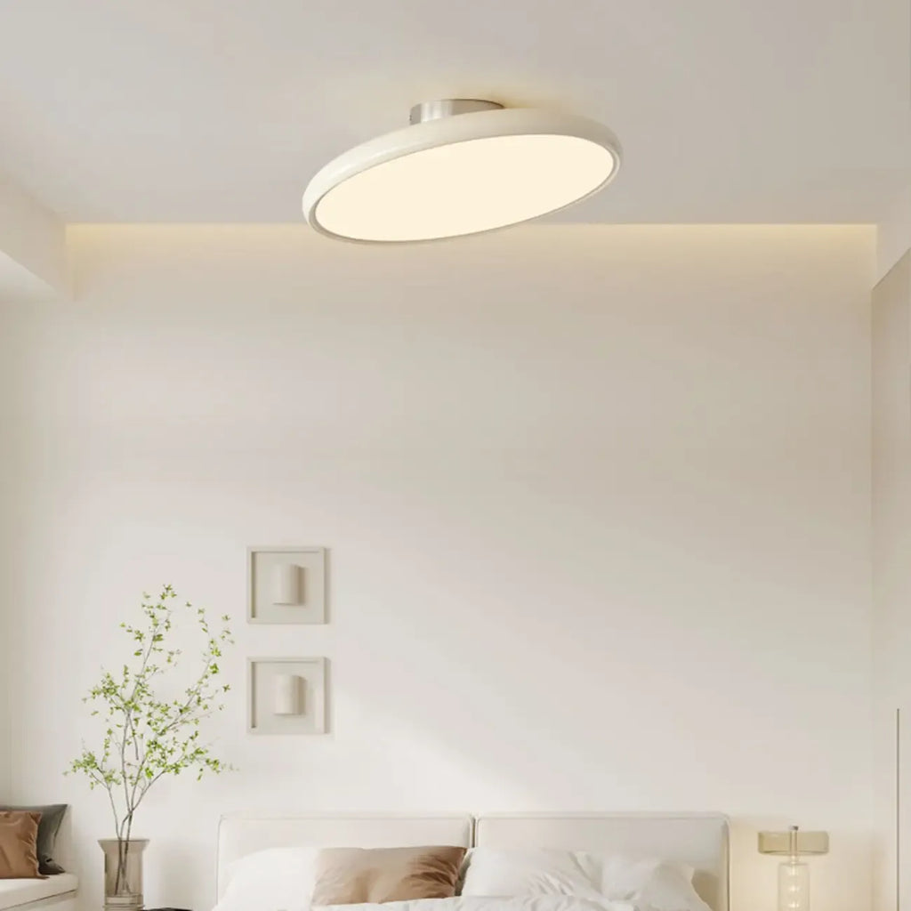 Plafonnier semi-encastré circulaire moderne à LED à intensité variable