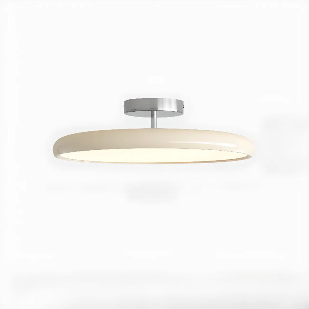 Plafonnier semi-encastré circulaire moderne à LED à intensité variable