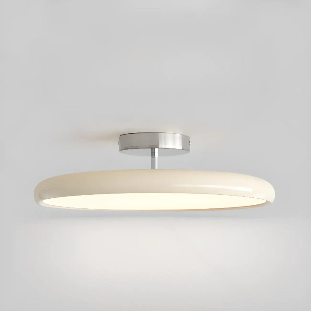 Plafonnier semi-encastré circulaire moderne à LED à intensité variable