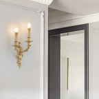 Applique murale intérieure moderne en laiton orné pour éclairage de couloir