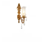 Applique murale de luxe en cristal doré