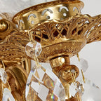 Applique murale de luxe en cristal doré
