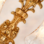 Applique murale de luxe en cristal doré
