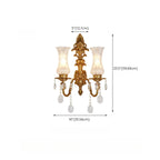 Applique murale de luxe en cristal doré