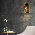 Applique murale d'ambiance en verre à double abat-jour et à une lumière