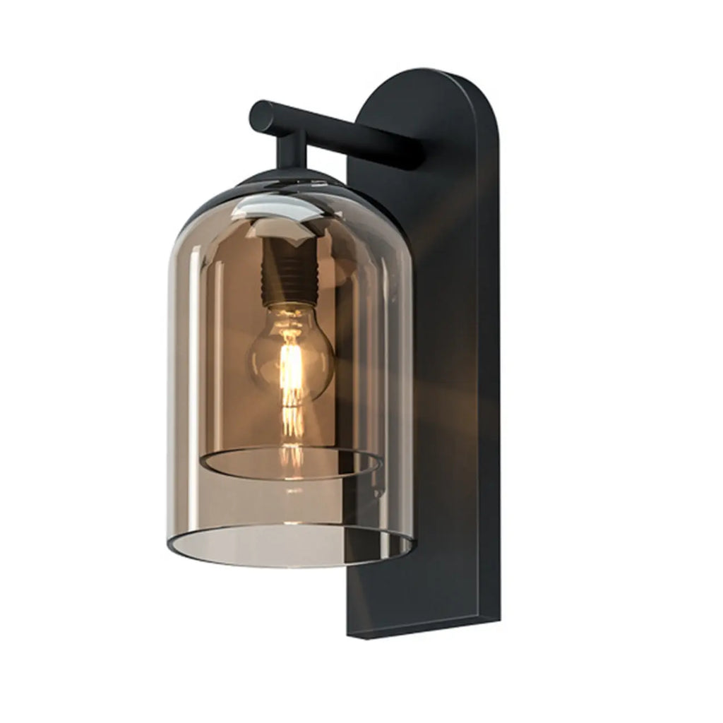 Applique murale d'ambiance en verre à double abat-jour et à une lumière