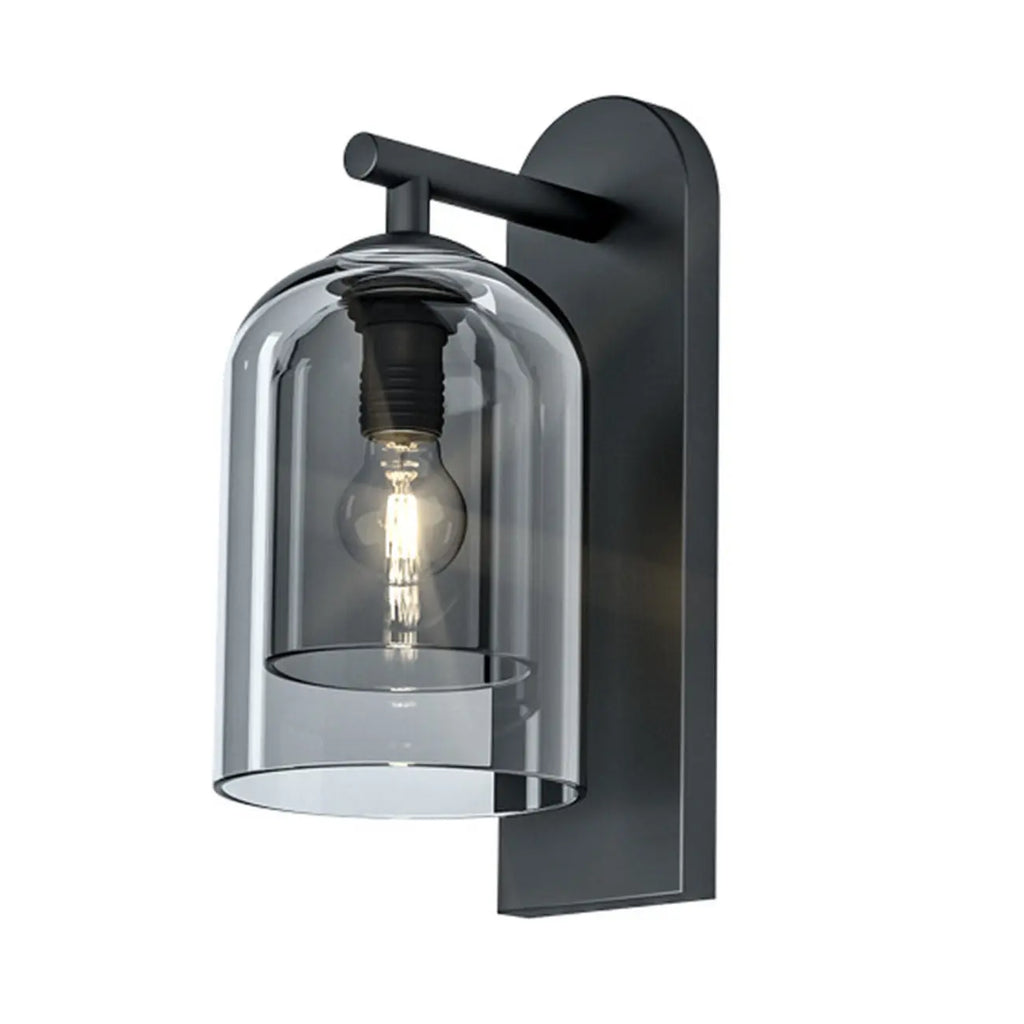 Applique murale d'ambiance en verre à double abat-jour et à une lumière