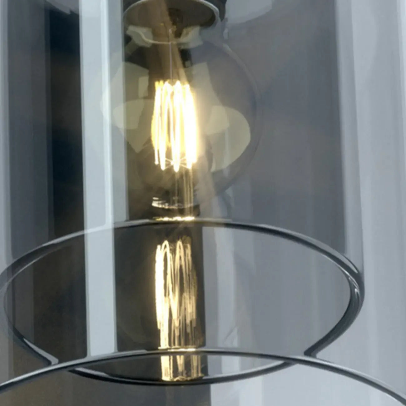 Applique murale d'ambiance en verre à double abat-jour et à une lumière