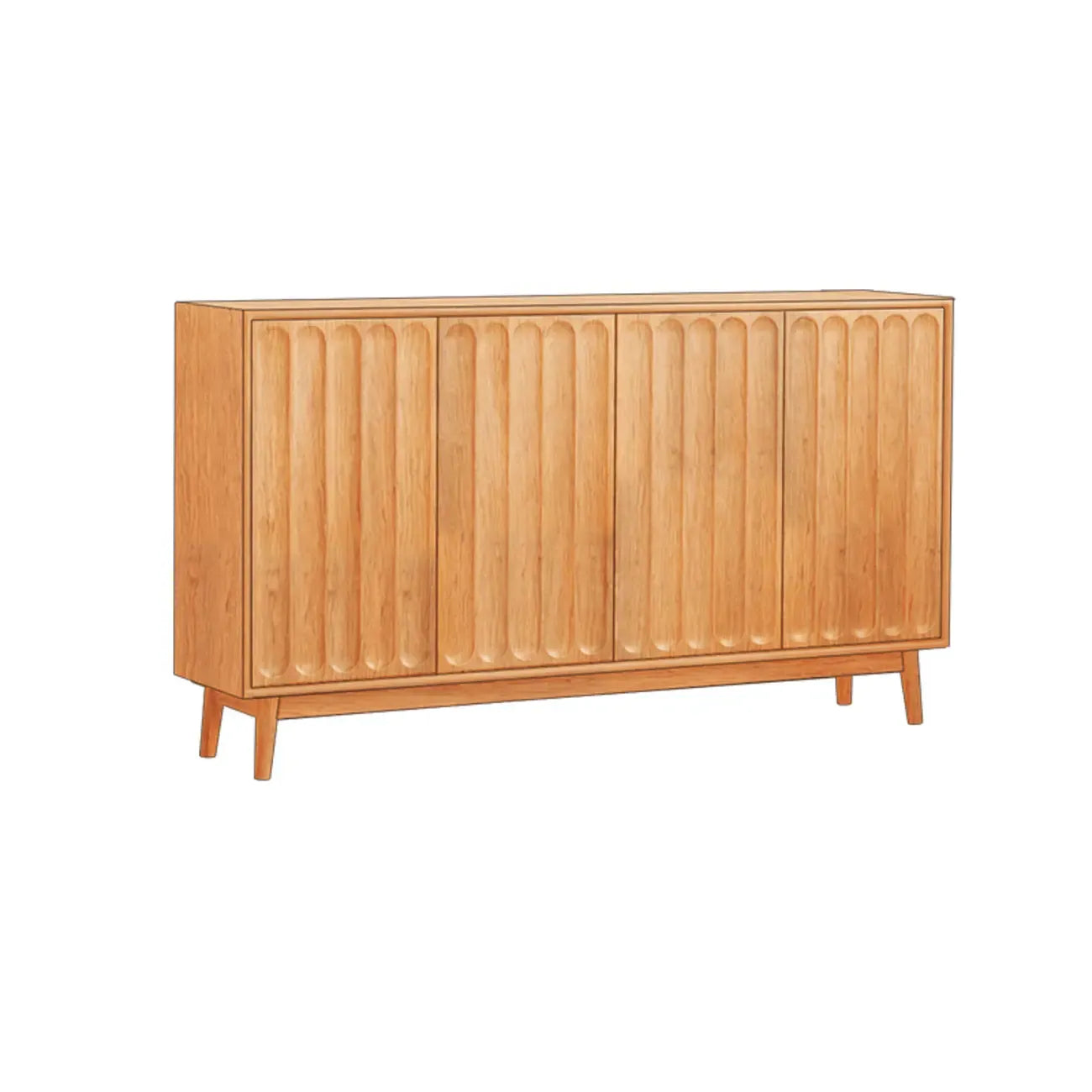 Armoire de rangement moderne à étagères réglables en bois brun, grande taille