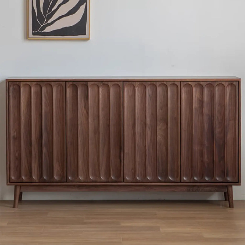 Armoire de rangement moderne à étagères réglables en bois brun, grande taille