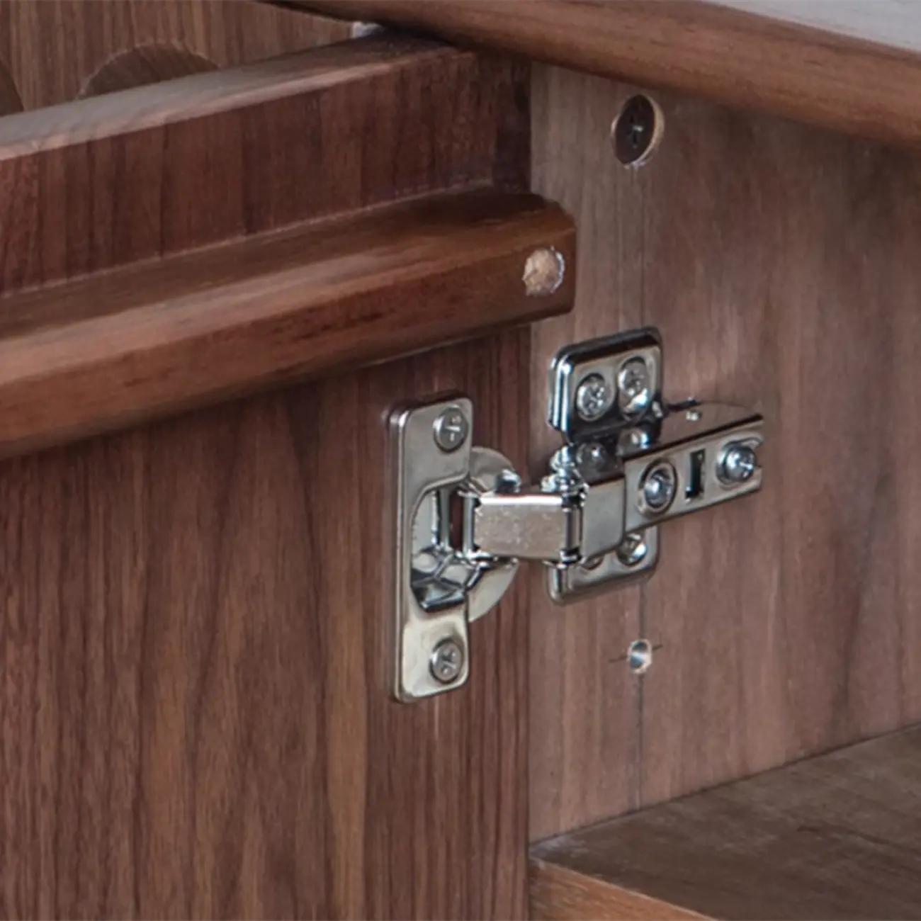 Armoire de rangement moderne à étagères réglables en bois brun, grande taille