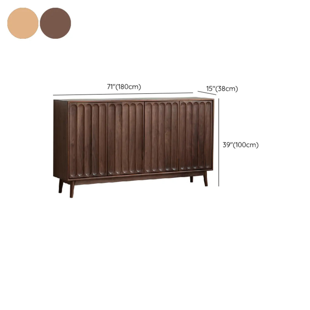 Armoire de rangement moderne à étagères réglables en bois brun, grande taille