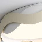 4.5 Plafoniera Moderna a Filo Onda Bianca per Camera da Letto