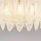 Plafonnier semi-encastré moderne et élégant en verre plume